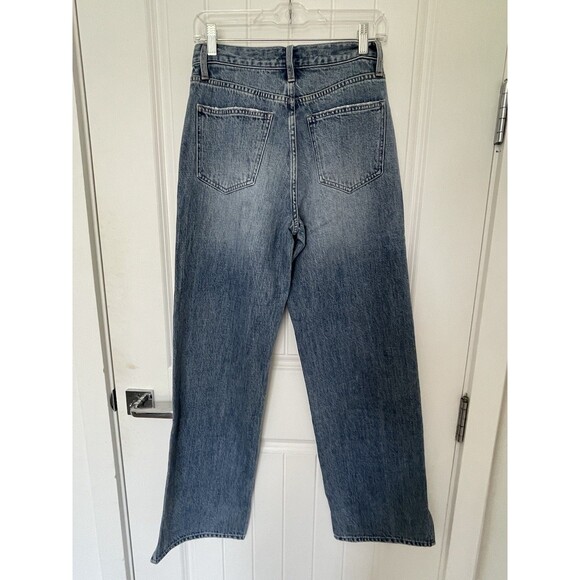 PISTOLA High Rise Wide Leg Jeans Denim Size 26 with patch panel and slide slits - Picture 4 of 8